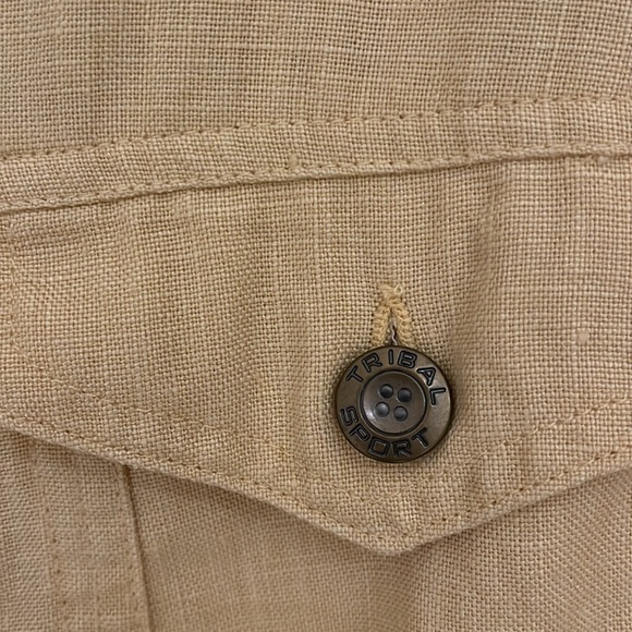 TRIBAL 100% Linen jacket in light yellow. Size S - Picture 2 of 5